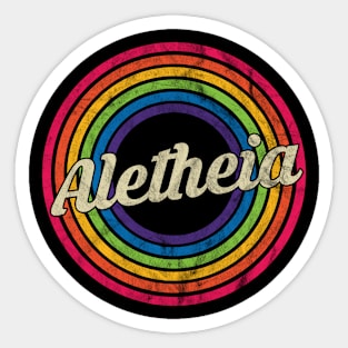 Aletheia - Retro Rainbow Faded-Style Sticker